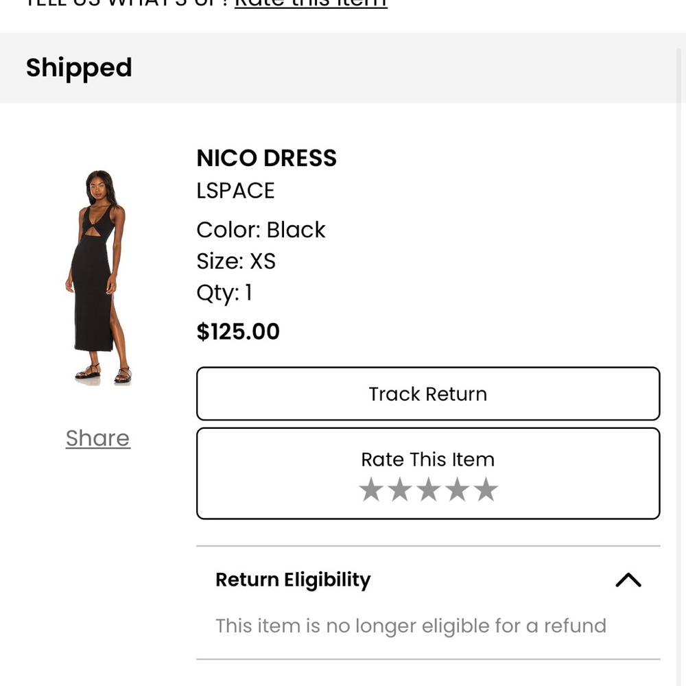 Lspace black stretchy dress